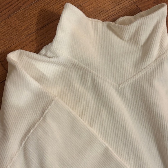 Madewell Tops - Madewell Cream Corduroy Turtleneck Top